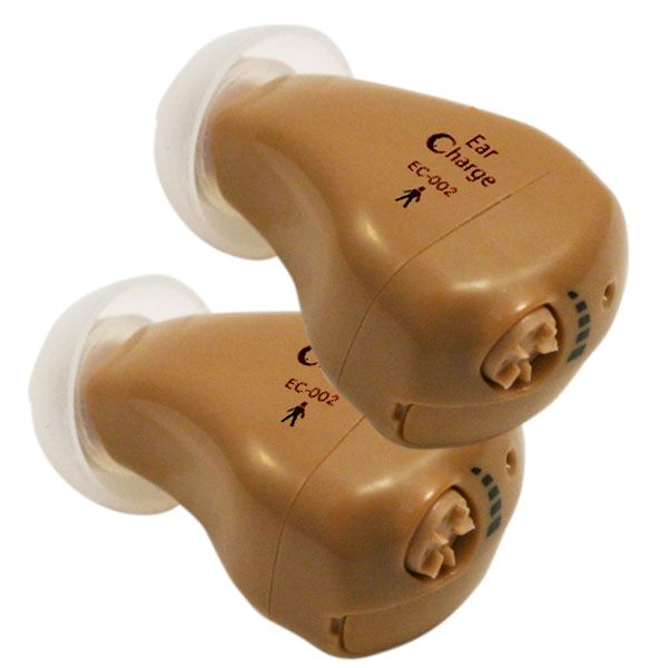 【送料無料】充電式耳穴型補聴器EarCharge 2 両耳用軽度難聴対応※非課税商品