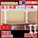 突ぱり耐震ポール 2本入 高さ27〜35cm REQ-27【...