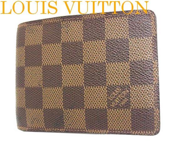 ◎MR本物VUITTON ルイヴィトン ダミエ 2つ折り財布 札入れ 0495