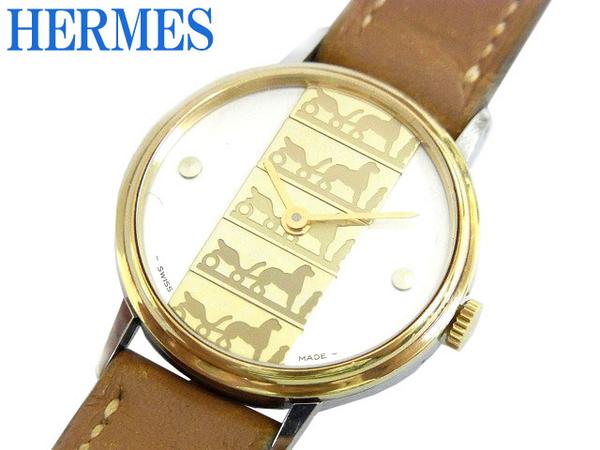 RM【希少】HERMES エルメス 手巻き式腕時計 アンティーク 0117