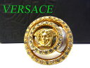 ヴェルサーチ ラインストーン リング メデューサ 指輪 0477【中古】VERSACE