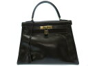 エルメス ケリー28 ハンドバッグ ボックスカーフ ヴィンテージ 0109【中古】Hermes ゴールド金具