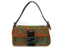 美品 フェンディ マンマ バゲット サテン オレンジ ハンドバッグ バッグ 0498 【中古】 Fendi