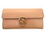 グッチ レザー 長財布 ピンク GG金具 0791【中古】GUCCI