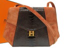 エルメス ラプソディ ドブリス オーストレッグ ブラウン ヴィンテージ ショルダーバッグ バッグ 茶 0119 【中古】 HERMES