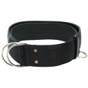 美品 ディオール ナイロン/レザー ベルト ブラック シルバー 黒 0055【中古】Dior レディース
