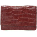 ボッテガヴェネタ クロコダイル カードケース 名刺入れ クロコ ブラウン 0009【中古】BOTTEGA VENETA ボッテガ ヴェネタ