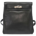 エルメス ケリーアドPM ガリバー リュック デイパック ブラック □E刻印 シルバー金具 黒 0042【中古】HERMES