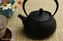 南部鉄器 急須 ティーポット 南部鉄瓶 壱鋳堂 カラーポット 刷毛目 0.4L (ブラック) 【母の日ギフト】【ラッピング無料】【メッセージカード】