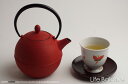 南部鉄器 急須 ティーポット 南部鉄瓶 岩鋳 カラーポット 藍花 Aika 日の丸 (茜) 10283 【母の日ギフト】【ラッピング無料】【メッセージカード】