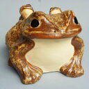 信楽焼　蛙（子1匹）　10号 ／陶器置物