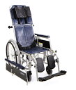 スチール製フルリクライニング自走用車椅子　RR42-N【カワムラサイクル】