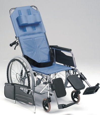 リクライニング車椅子CM-52＜自走式＞（背・足・連動）【松永製作所】
