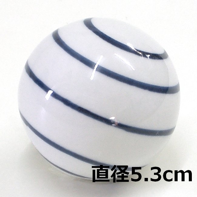 【陶器のフローティングボール】浮き玉　ボーダー　ブルー　大・中・小