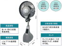 ジェイアンドエス J&S JMS500N 遠心式ミストファン 据付工事不要! 単相100V JMS500N ジェイアンドエス【代引き不可】