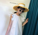 color ウィング フリル ロング丈 シャツ ワンピース ...
