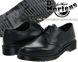 <strong>Dr.Martens</strong> <strong>1461</strong> 3EYE GIBSON <strong>MONO</strong> BLACK 14345001 ドクターマーチン 3ホール ギブソン シューズ モノ ブラック <strong>1461</strong>Z 3EYE GIBSON SHOE カジュアル ビジネス レザー メンズ 靴 黒