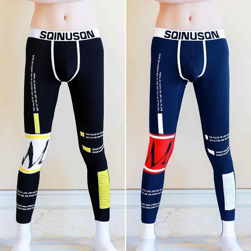 メンズ レギンス 綿 秋冬 裏起毛 あったか インナー 男性用 スパッツ タイツ 伸縮性 スリム 厚手 黒 紺 グレー 赤 緑