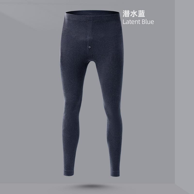 ボトムス メンズ 男性用 裏起毛 あったか 保温 ズボン下 スパッツ レギンス ロングタイツ ポリエステル 無地 厚手 膝当て 部屋着 普段使い 防寒 秋冬(x2)