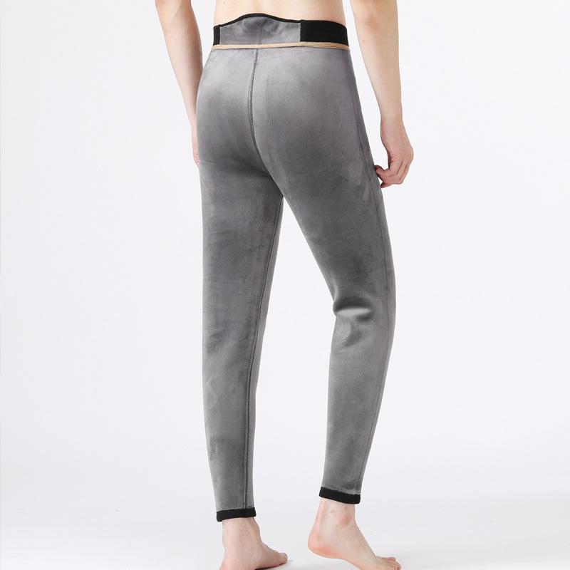 レギンス メンズ 男性用 裏起毛 あったか インナー スパッツ ロングタイツ 高腰 厚手 ポリエステル 無地 ブラック 秋冬 防寒 暖か(x2)