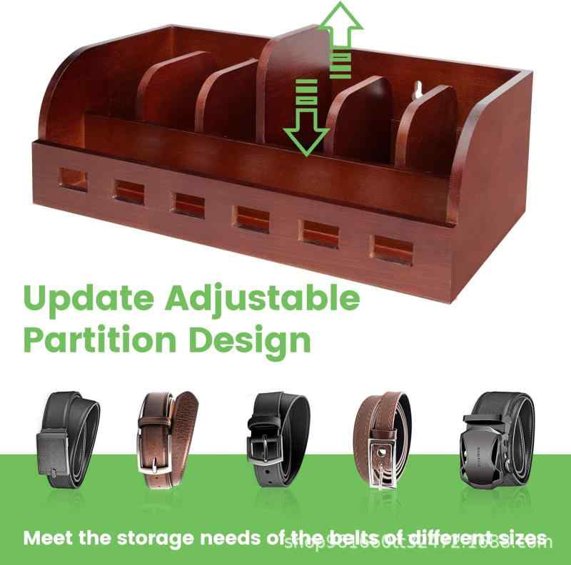 収納ケース メンズ 木製 ベルト ネクタイ 収納 ボックス 多用途 多機能 仕切り 整理 豪華(x200)