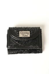 【50%OFFセール】<strong>グレースコンチネンタル</strong>｜GRACE CONTINENTAL カービングトライブス CARVING TRIBES Small wallet{0422387603-27BLK-BBA}レディース おしゃれ