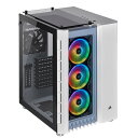 CORSAIR RGBファン標準搭載 強化ガラス採用E-ATX対応キューブPCケース 680X RGB White (CC-9011169-WW) ホワイト