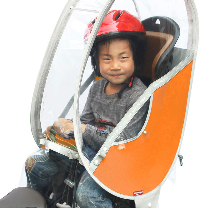 Little Kiddy’s（リトルキディーズ） 子供乗せ 自転車 レインカバー　リア チャイルドシート レインカバー 後用LK-RRC1-ORG オレンジ【次回1月31日18:55-19:00頃再販開始予定】