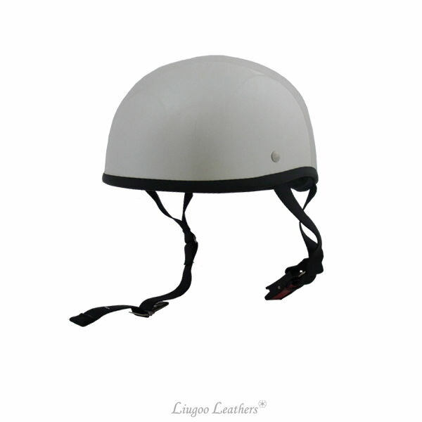 ◎ダックテールヘルメット《パールホワイト》半帽、ハーフヘルメットのリューグー