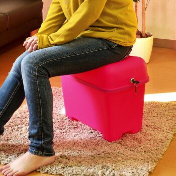 【コンテナチェアーM】灯油缶スツールイス椅子収納ボックスボックス収納フタ付き鍵付きおもちゃボックスおもちゃ箱おもちゃ入れ座れるフィット食品バス用品踏み台座れる収納隠して座るチェアーかわいいカラフル伸和シンワ