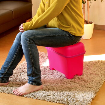 【コンテナチェアーS】灯油缶スツールイス椅子収納ボックスボックス収納フタ付きおもちゃボックスおもちゃ箱おもちゃ入れ座れるフィット食品バス用品踏み台座れる収納隠して座るチェアーかわいいカラフル伸和シンワ10P30Nov14