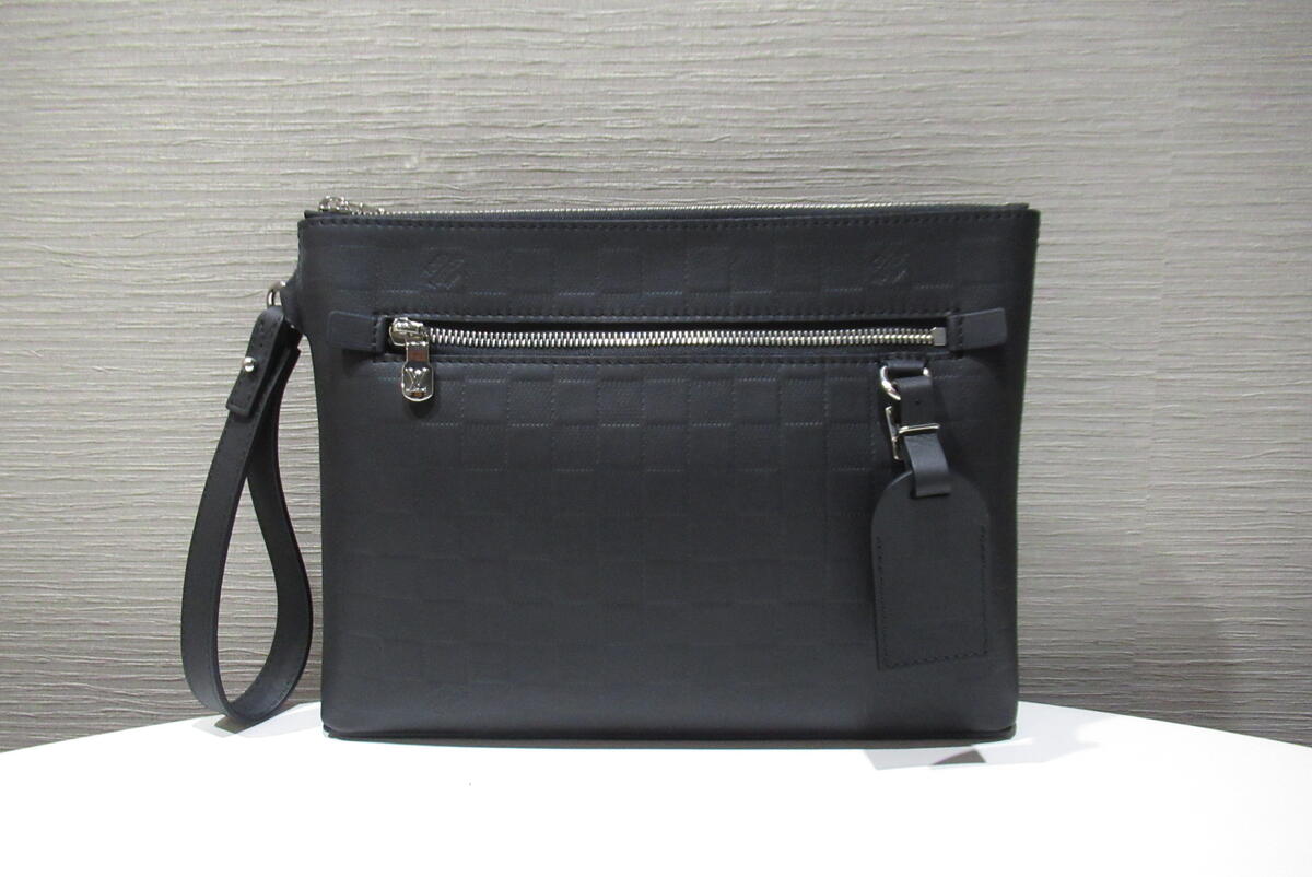 ルイヴィトン LOUIS VUITTON テイクオフ・ポーチ N40504 ダミエ ブラック クラッチ バッグ 中古 ランクA
