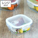 保存容器 クックロック スクエア 500ml ガラス製 ( ...