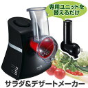 サラダ&デザートメーカー サラダカッター 電動式 ( 送料無料 野菜カッター ドラムカッター ベジタブルスライサー フードカッター ヨナナスメーカー キッチン家電 ベジタブルチョッパー )