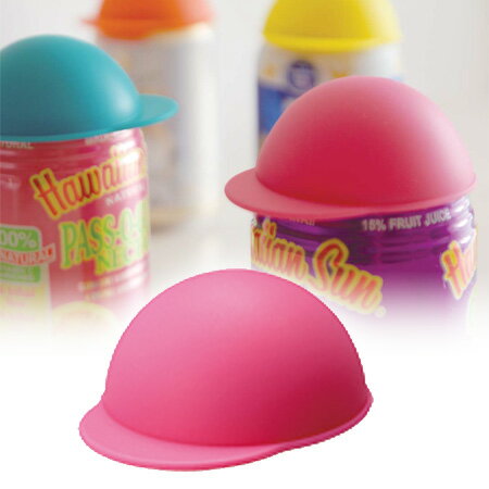 カンキャップ　ピンク （ ドリンクキャップ 缶 ）【ポイント最大17倍】帽子のかたちをしたカラフルな缶ドリンク専用キャップ ドリンクキャップ 缶