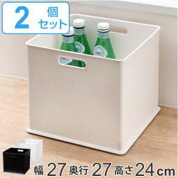 <strong>カラーボックス</strong> <strong>横置き</strong> <strong>インナーボックス</strong> 収納 フル ナチュラ インボックス プラスチック 日本製 2個セット （ 収納ボックス 収納ケース スタッキング 積み重ね ボックス おもちゃ収納 小物ケース 小物入れ 小物収納 持ち手付き ）