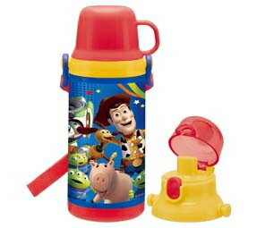 子供用水筒　トイ・ストーリー　2ウェイプラスチックボトル　直飲み＆コップ付　400ml　保冷　キャラクター