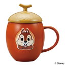 どんぐりマグカップ チップ&デール チップ 蓋付き 磁器製 キャラクター ( コップ マグコップ 食器 フタ付き カップ ディズニー )