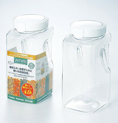 保存容器　スナップウェアー　角型　L　4.0L（ スナップウェア 食品 プラスチック ）