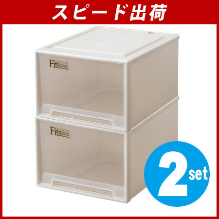 2個セット　収納ケース　Fits フィッツケース　ワイドL−53（天馬　衣類収納　クローゼット収納　送料無料 fitsケース ）