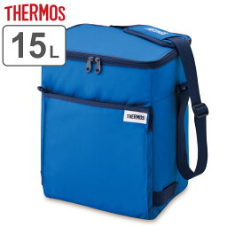 <strong>保冷バッグ</strong> 15L <strong>サーモス</strong> ソフトクーラー （ THERMOS クーラーバッグ 保冷 大容量 折りたたみ コンパクト 15リットル 小型 2WAY エコバッグ 軽量 折り畳み ランチバッグ メッシュポケット付き ダブルファスナー ショルダーベルト ）