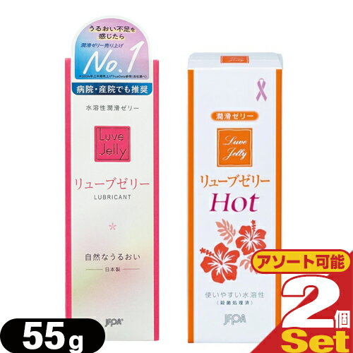 ◆(最強翌日配送 ネコポス送料無料)(潤滑ゼリー)リューブゼリー 55g × 2個セット(レギュラー・ホットよりアソート購入可能) - 殺菌処理済・無臭・無色透明潤沢ゼリー ※完全包装でお届け致します。(ネコポス)【smtb-s】