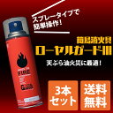 【3本セット】送料無料 消火器 ローヤルガード3 簡易消火具 エアゾール式 スプレータイプ 火災対策 初期消火 防災グッズ 家庭用 業務用 HATSUTA ハツタ 簡易消火器 初田製作所 KL-400【D】【予約】