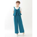 アースミュージックアンドエコロジー earth music&ecology SET3点 キャミソール+Tシャツ+スカーチョ (Blue Green)