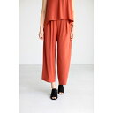 【吸水速乾】【接触冷感】【AZUL by moussy】クリーンクールパネルプリーツ風ワイドパンツ D/RED
