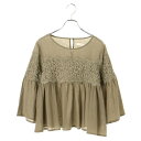 アースミュージックアンドエコロジー earth music&ecology レース×楊柳プルオーバー (Khaki)