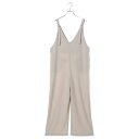 アースミュージックアンドエコロジー earth music&ecology Vネックサロペット (Light Gray)
