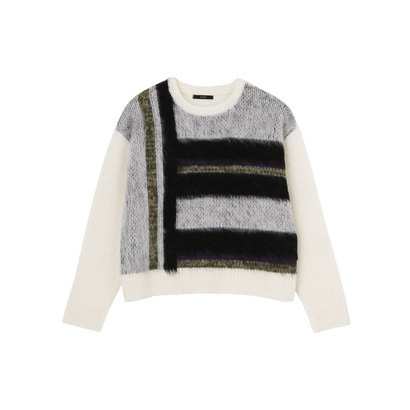 yAEgbgzG_ EMODA BORDER LINE KNIT iWHTj