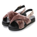 【アウトレット】ブリジット バーキン Bridget Birkin 40mmファークロスデザインサンダル