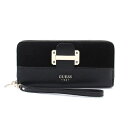 QX GUESS TEPPER LARGE ZIP AROUND WALLET iBLACKj